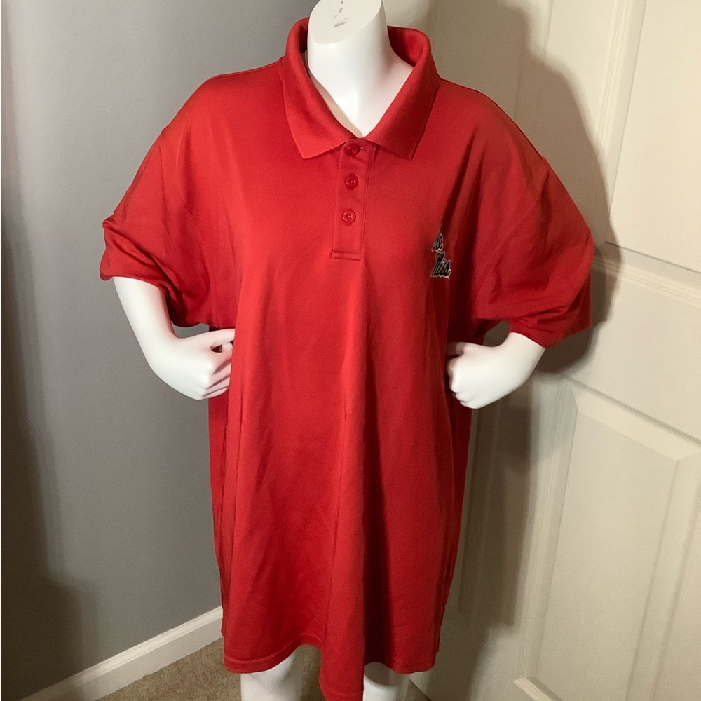 Ole Miss Rebels Polo Shirt Mens Large Red College Football Under Armour Golf